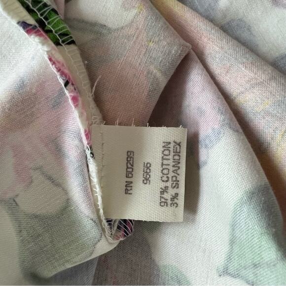 Chetta B Cream Floral V Neck Sleeveless Dress Size 8 - Picture 13 of 14